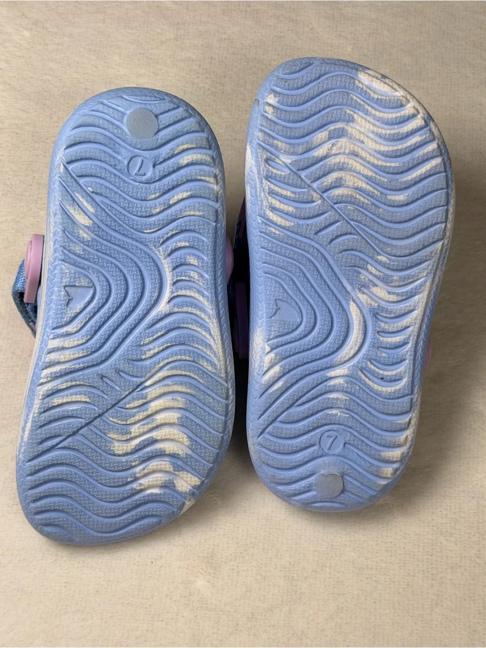 Ozark Trail Toddler Blue Pink Water Sandals Size 7